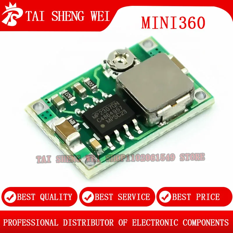 Mini360 Model aircraft power step-down DC DC mini-360 power supply module car power super LM2596 adjustable