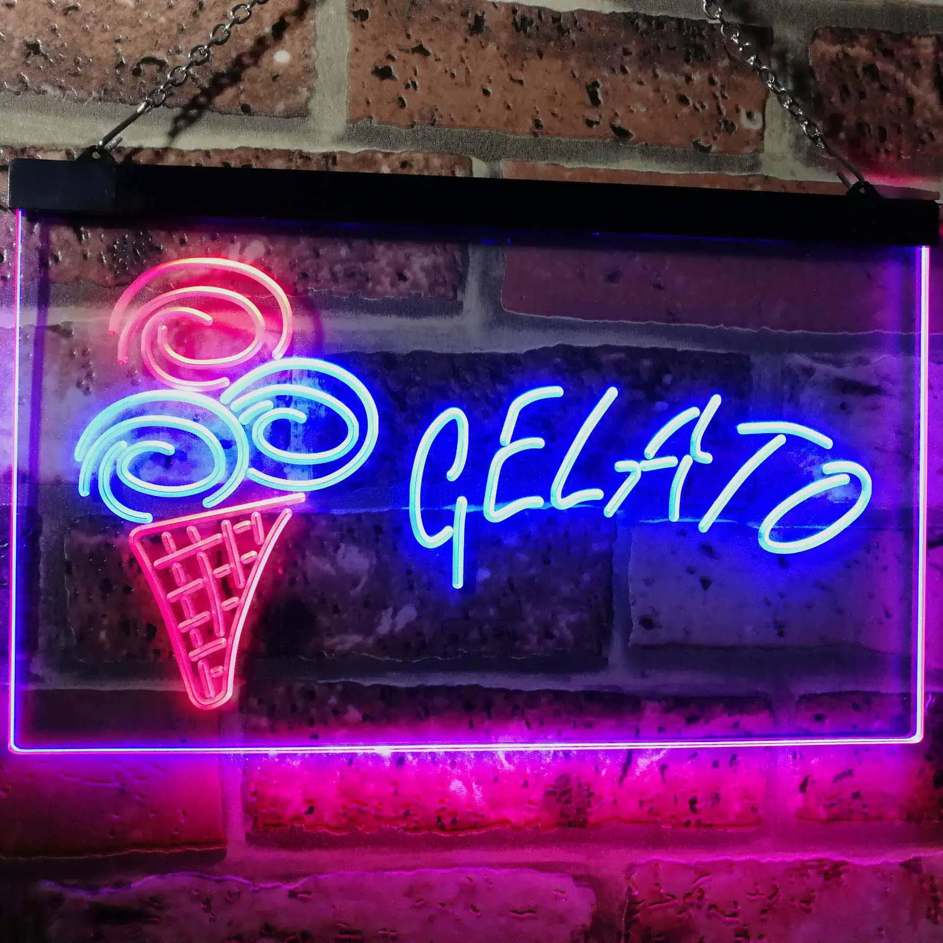 Gelato Ice Cream Kid Room Decor Dual-color LED Neon Sign st6-i3111