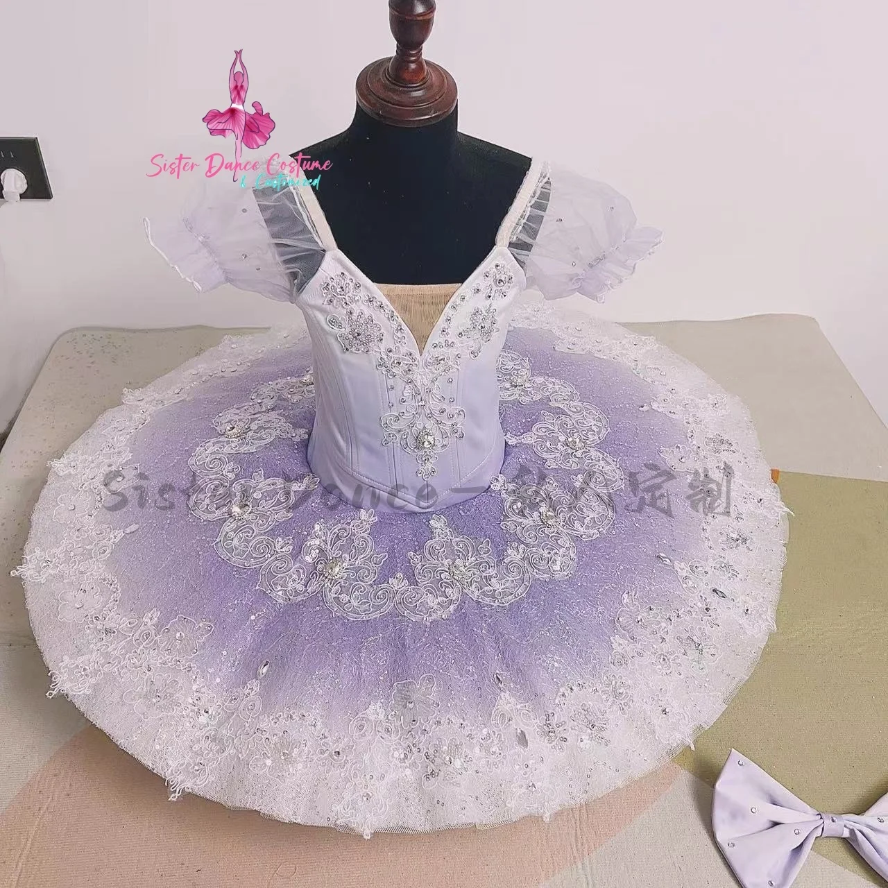 2024 New lilac Variations tutu Professional private custom adult children performance competition dress women's costume