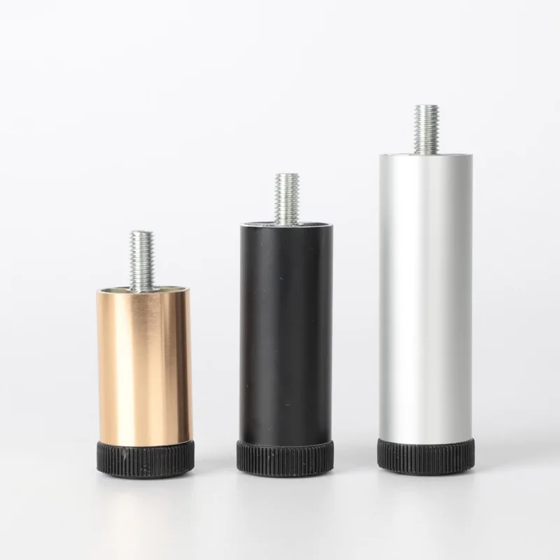 Gambe per mobili regolabili da 4 pezzi Gambe da tavolo in lega di alluminio M8 per mobile TV, guardaroba, piedini per lavatrice per frigorifero rialzati