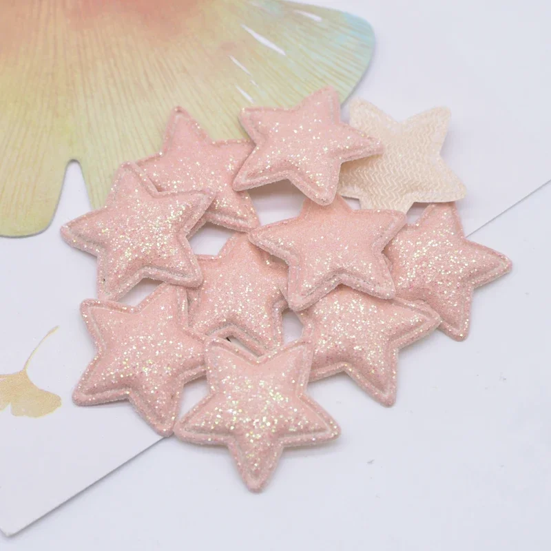 100 Stuks 22mm Bling Star Applique Gewatteerde Patches voor DIY Hoofddeksels Haar Clips Decor Kleding Hoed Ambachten Naaibenodigdheden