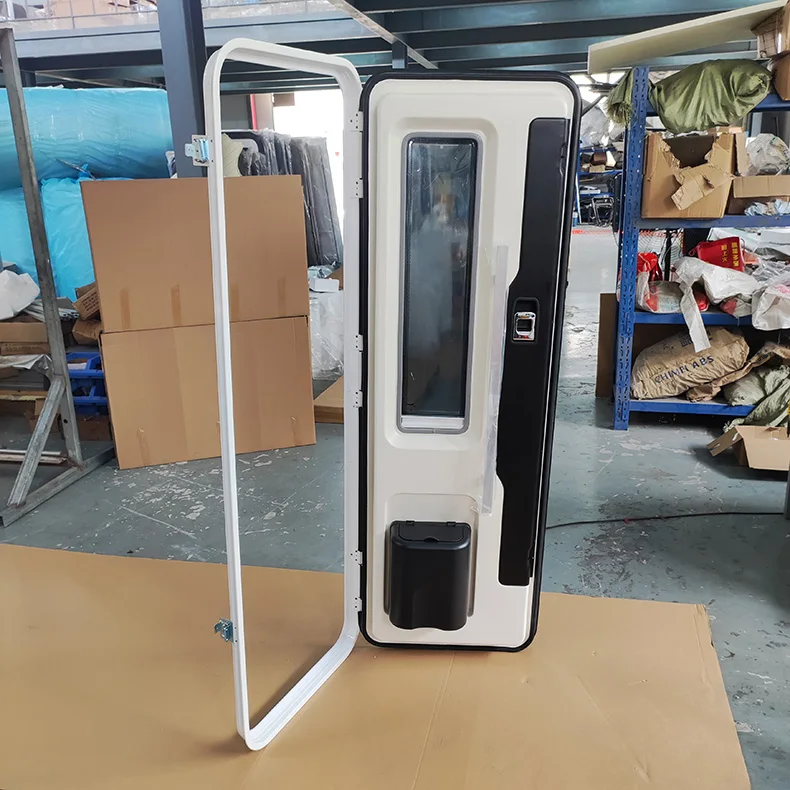 Best Price Caravan European Style Camper Trailer Entry Door Hollow RV Door With Fixed Window Rv Door