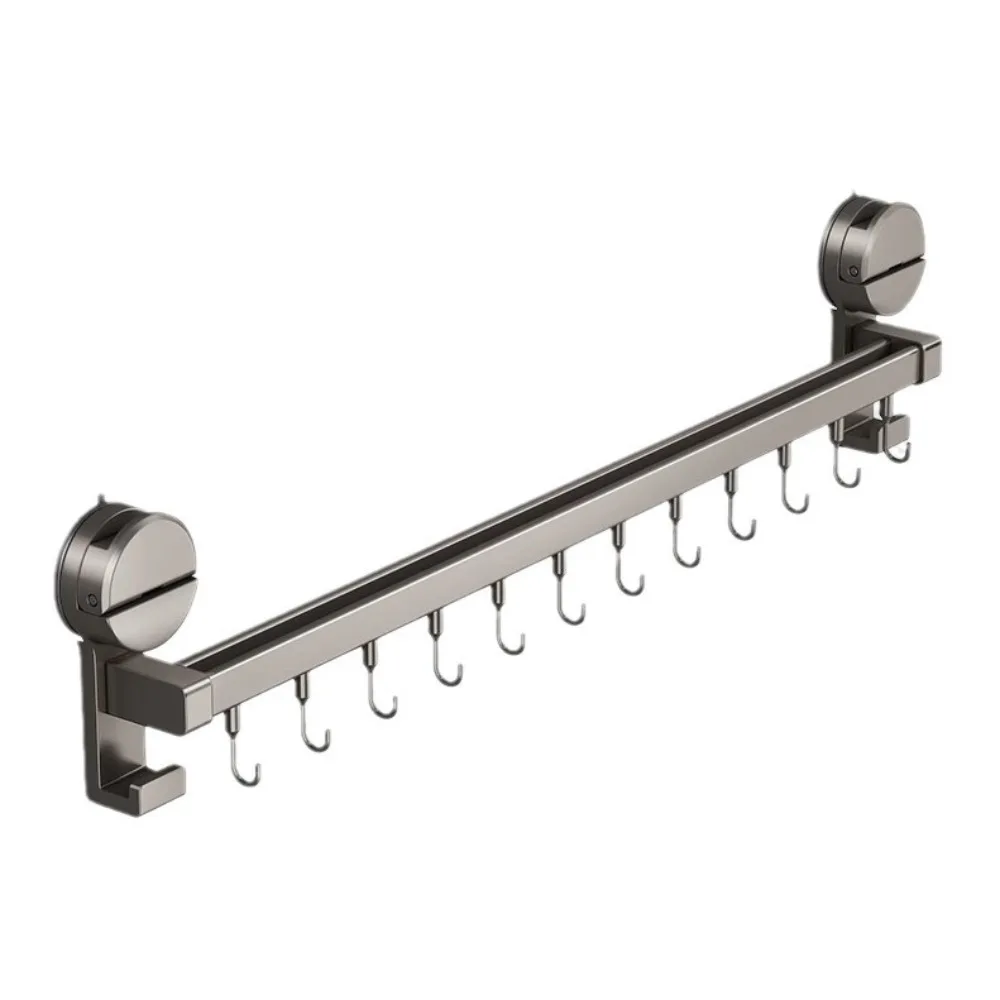 

Suction Cup Kitchen Organizer Hooks Washable Strong Load-bearing Kitchen Storage Rack with Hooks Multi-functional