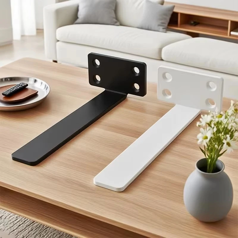 Thickened Floating Shelf Brackets Rust-Resistant Heavy Duty Furniture Board Support 4MM Thicked Invisible L-Shaped Brackets