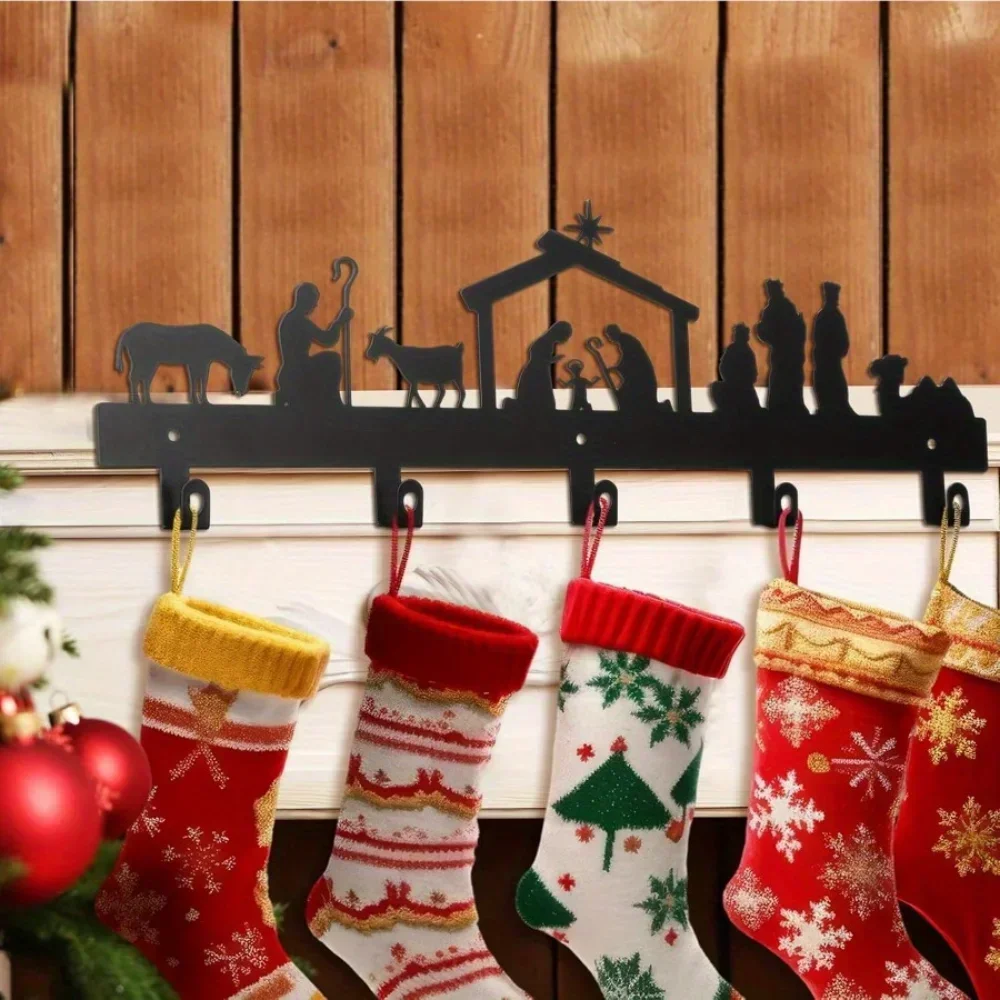 

Mesmerizing 1 pc HELLOYOUNG – Upgrade Your Mantel with Christmas Stocking Wall Hanger. A Hypnotic Holiday Decoration