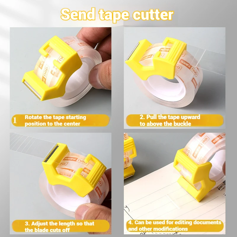 Deli 2-Rollen transparentes Klebeband mit Spender, transparente Klebebandrollen, Büro-Klebeband-Nachfüllungen für Schreibtisch, Basteln und Geschenkverpackungen, Schreibwaren – Detail 8