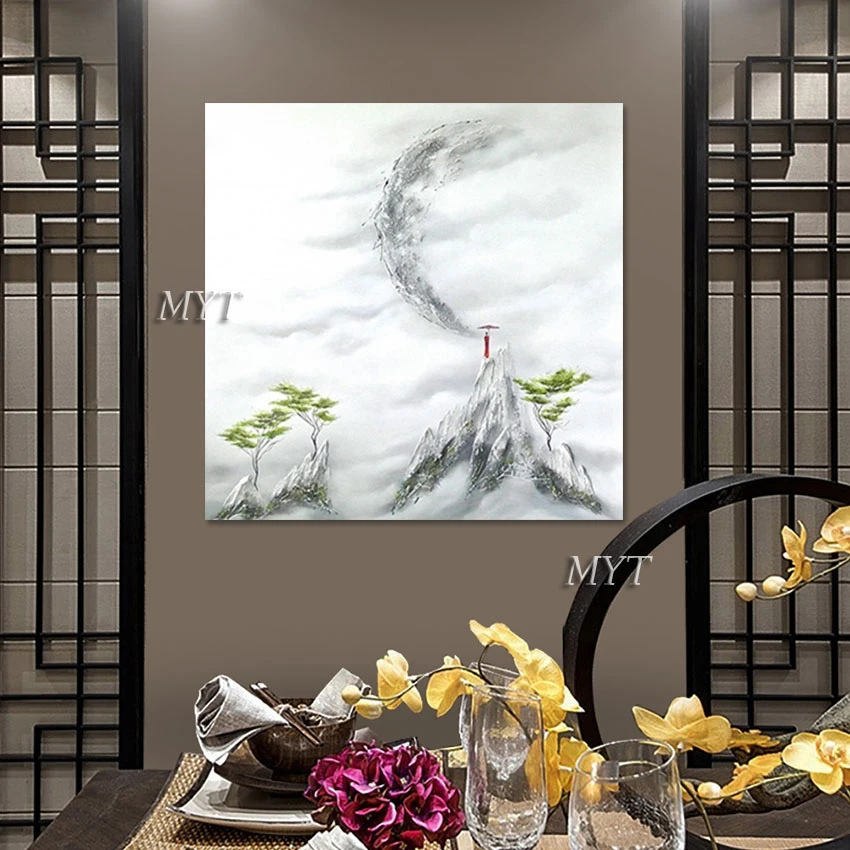 

3d Picture Acrylic Artwork Latest Arrival Figures Wall Paintings Unframed Abstract Art Landscape Mountain Canvas Oil Painting