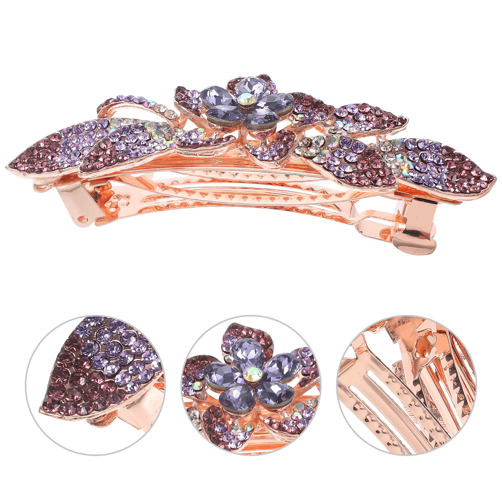 

Elegant Rhinestone Barrette Metal Hair Clip for Women Wedding Bridal Styling Accessory Rhinestones Barrettes Decorative Hair Pin