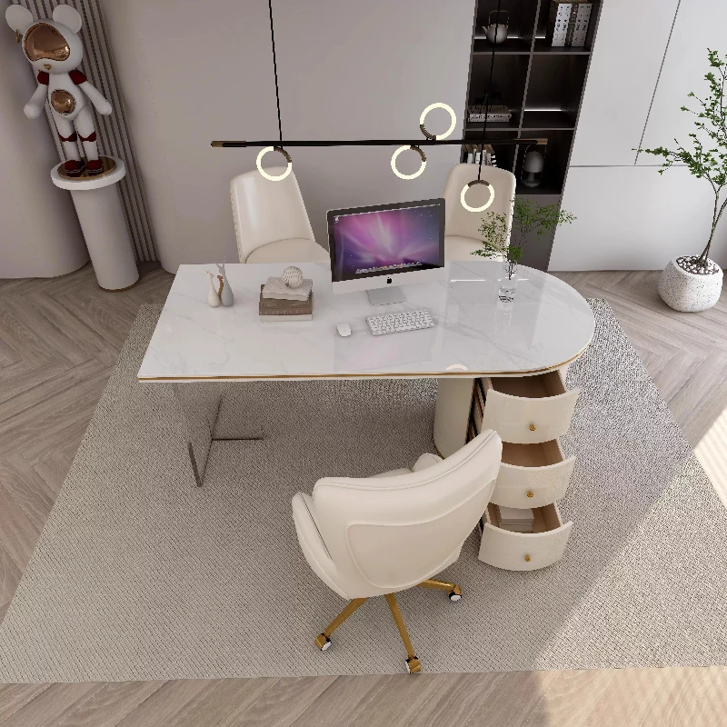 luxury modern reception table Cream style beauty medical beauty consultation office boss tables office desks and workstations