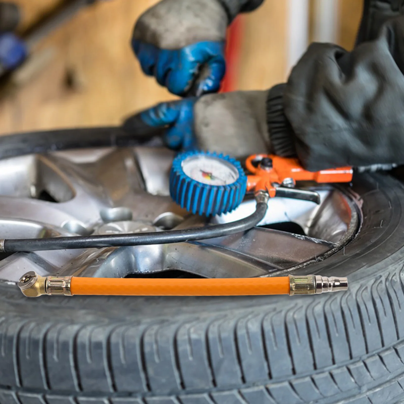 

Metal Air Chuck Quick Connect Motorcycle Tire Inflator Nozzle Attachment Tire Pressure Air Tool Chuck Pump Fitting