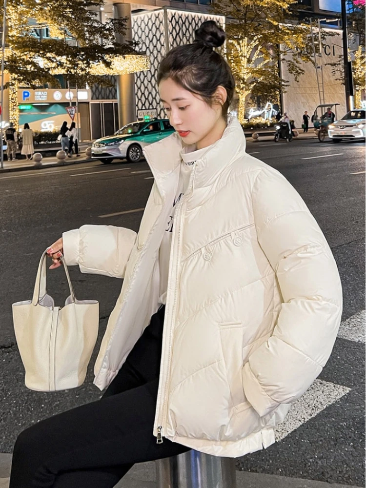 Tasche spesse Office Lady Sustans parka piumini invernali stile coreano abbigliamento Casual autunno nero mamma nuova giacca per le donne