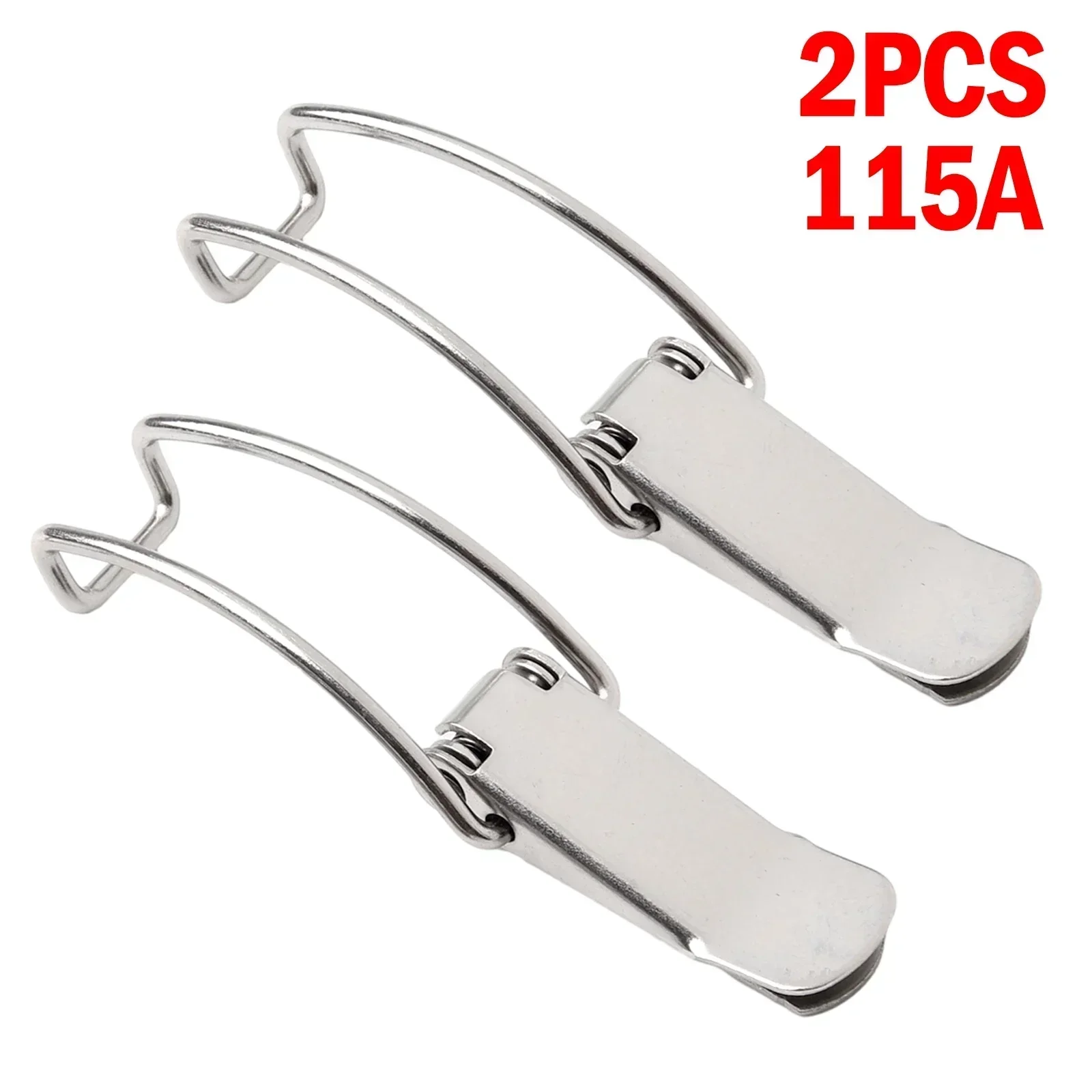 2pcs Bucket Hook Lock Iron Cabinet Box Hasp Lock Spring Latch Lock For Sliding Door Storage Cabinet Door Hardware Lock Latch