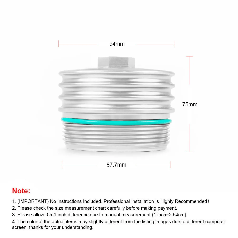 For BMW 3 4 Series N20 N26 N51 N52 N53 N54 N55 2.0T Oil Filter Shell Forged Aluminum Alloy Cover Engine Car Modification