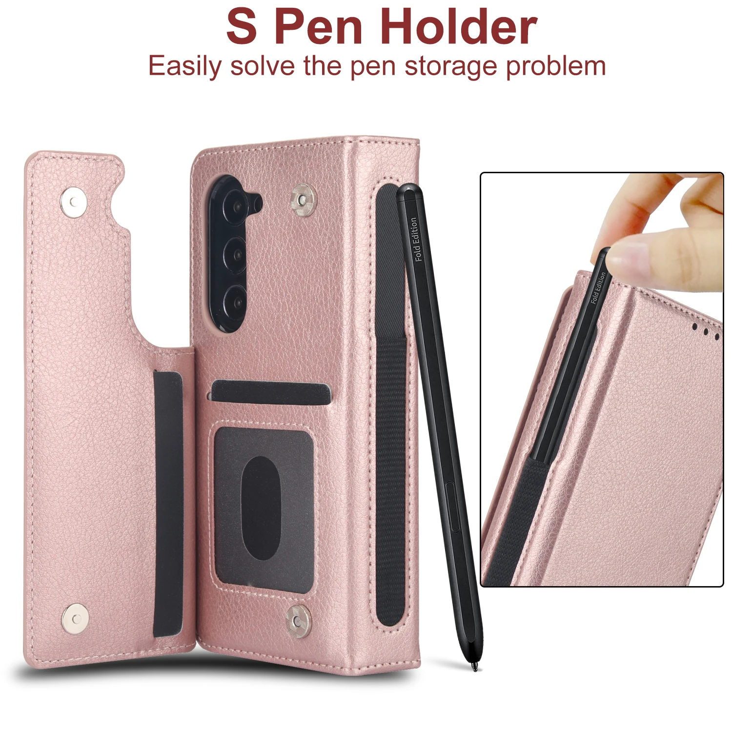 Luxury flip leather cover For Galaxy Z Fold 3 4 5 6 For Samsung Fold Phone Case Multi functional Card holder Wallet Phone Cover