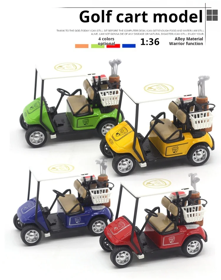 1:36 Alloy Golf Ball Car Model Alloy Pull-Back Car Toy New Decoration Children's Educational Collection Toys