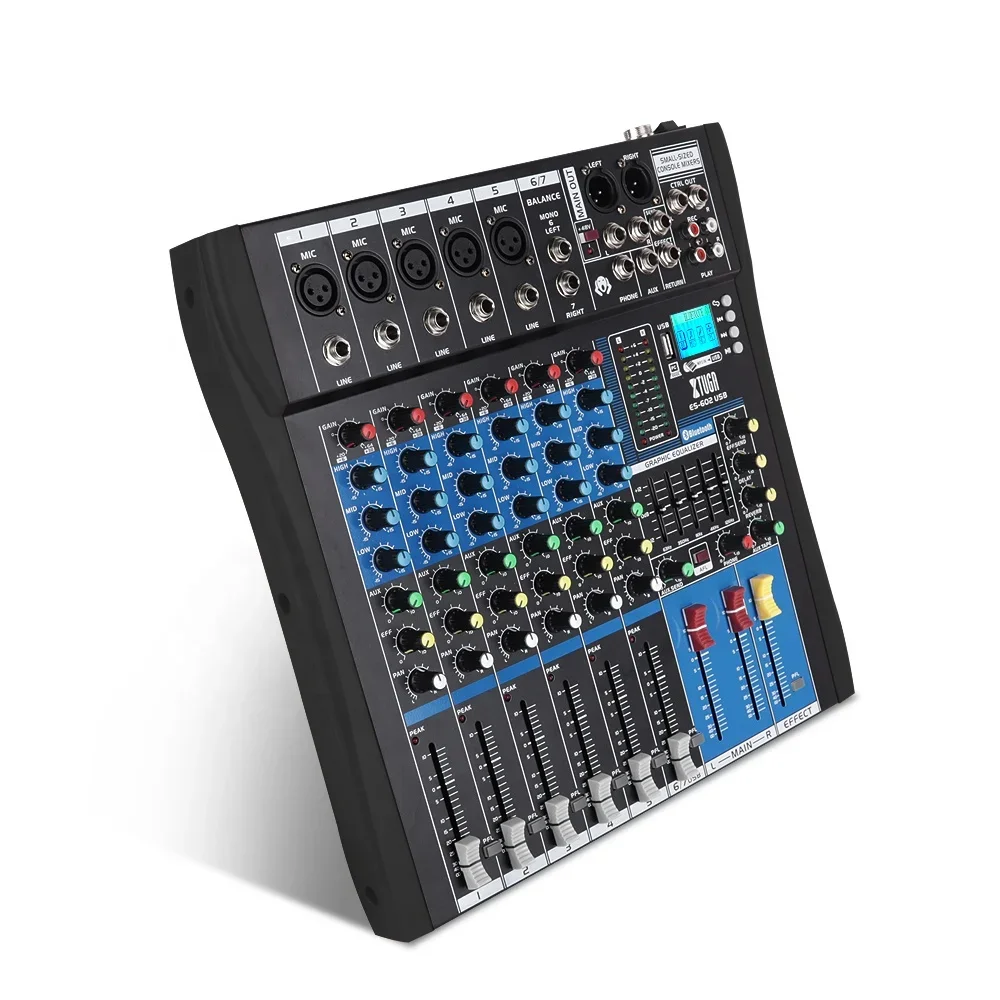 Top Quality Live Optical Audio Kit Mixer Live Sound With USB MP3 Blue.tooth