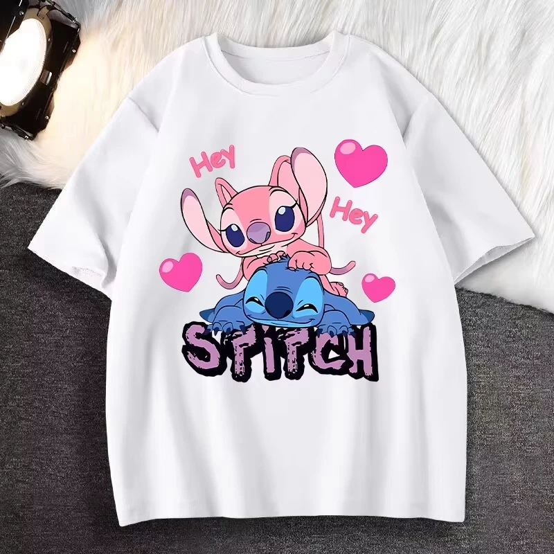 2025年夏 スティッチ レディース Tシャツ ファッション 半袖 メンズ＆レディース Tシャツ カップルスタイル レディース エステティック Y2K