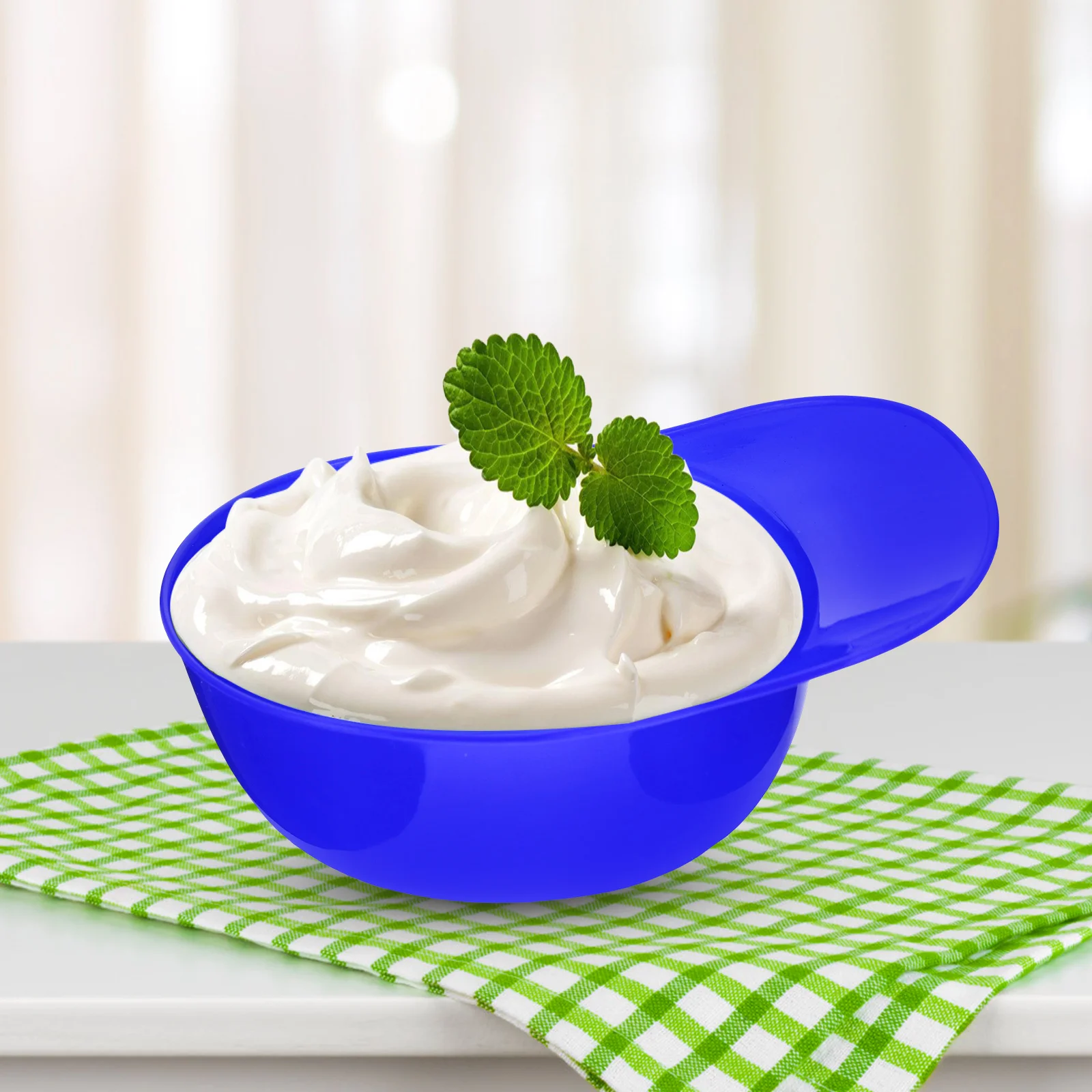 

12pcs Ice Cream Bowl Reusable Plastic Hat Shape Food Containers Red Blue Yogurt Storage Holder Kitchen Supplies