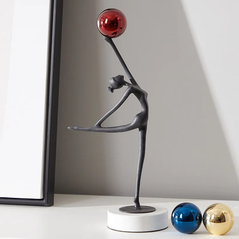 Dancing girl figure sculpture ornament model room home living room TV cabinet decoration
