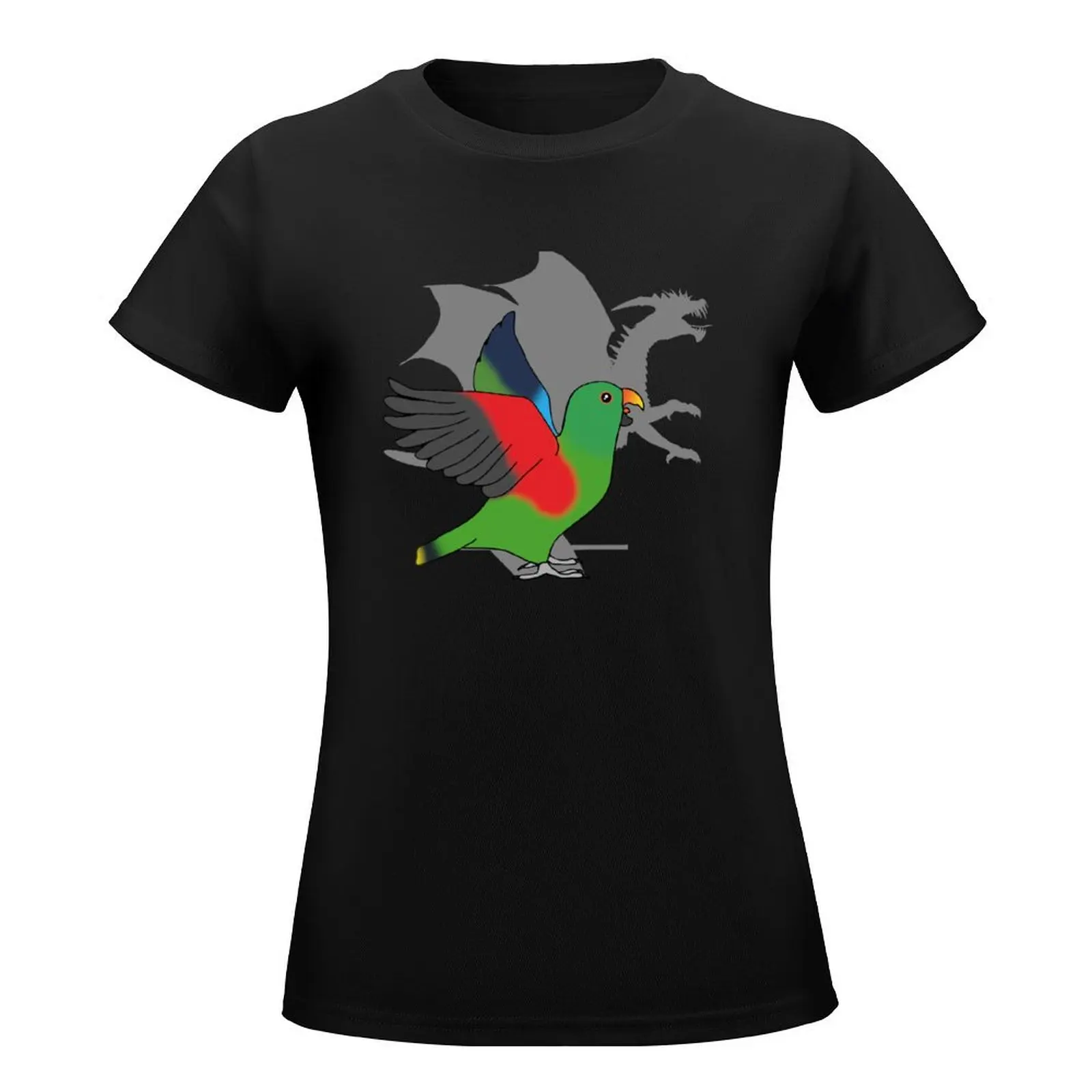 Male Eclectus Dragon Shadow T-Shirt Short sleeve tee tees funny Women clothes