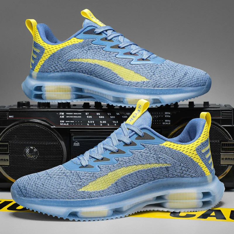 

Нескользящие кроссовки для мужчин, дышащая спортивная обувь на мягкой подошве и дышащей сеткой, нескользящая для улицы, увеличивающая рост