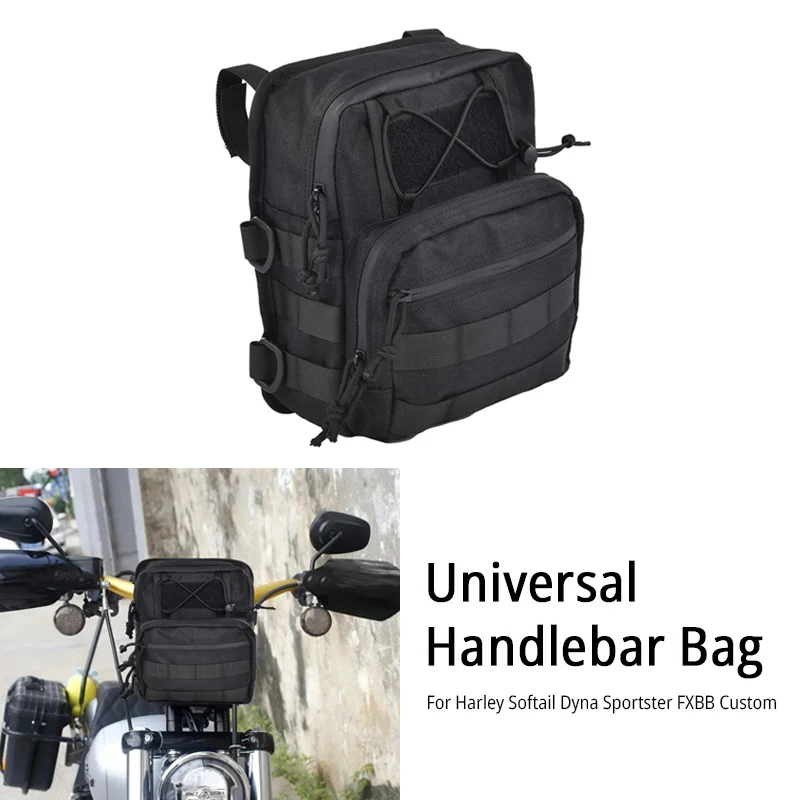 For Harley Softail Dyna Sportster FXBB Custom Motorcycle Tool Bag Universal Bag Saddlebag Handlebar Bag Sissy Bar Storage Bag