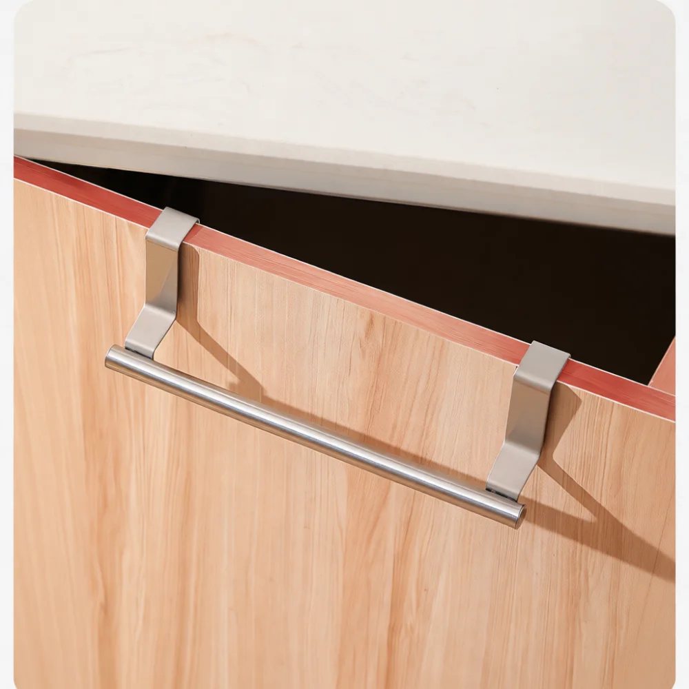 Modern Bathroom Towel Bar Stainless Steel Punch Free Organizer Kitchen Cabinet Hanging Rail Storage Rack Holder