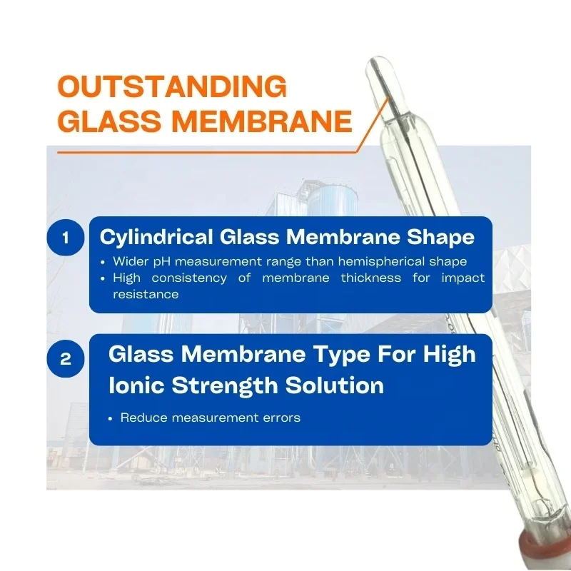 

NEW High Accuracy Industrial pH Electrode Double Junction pH Combination Sensor Specialized for Flue Gas Desulfurization FGD