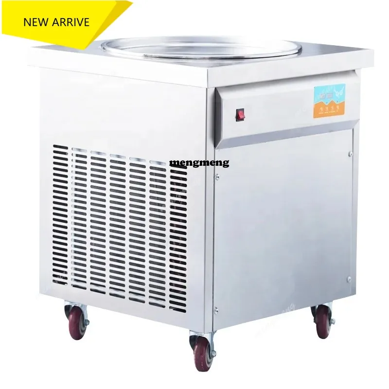

Commercial One Plate Good Quality Rolled Fried Soft Ice Cream Machine With Standard Parts Electric Fried Ice Cream Machine