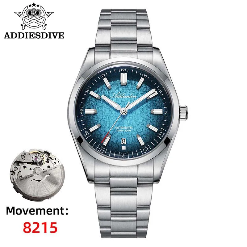 

ADDIESDIVE Automatic Watches For Men New AD2531 Luxury Domed BGW9 Luminous Dress Watch 100M Waterproof 8215 Mechanical Watch