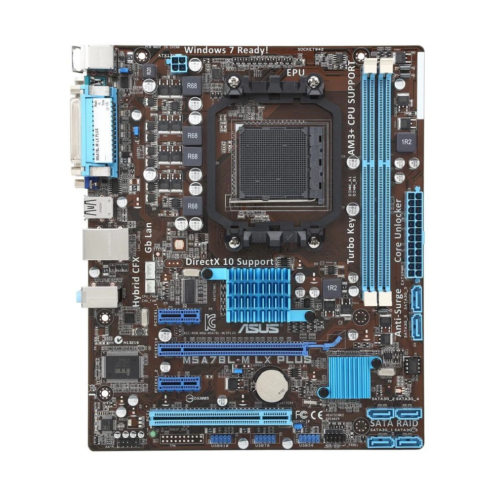 Imagem -02 - Asus-placa-mãe M5a78l-m lx Plus Soquete Am3 Am3 Mais Amd 760g 780l Ddr3 8gb Suporte Athlon Ix2 245 255 400 435 635 Cpu Micro-atx