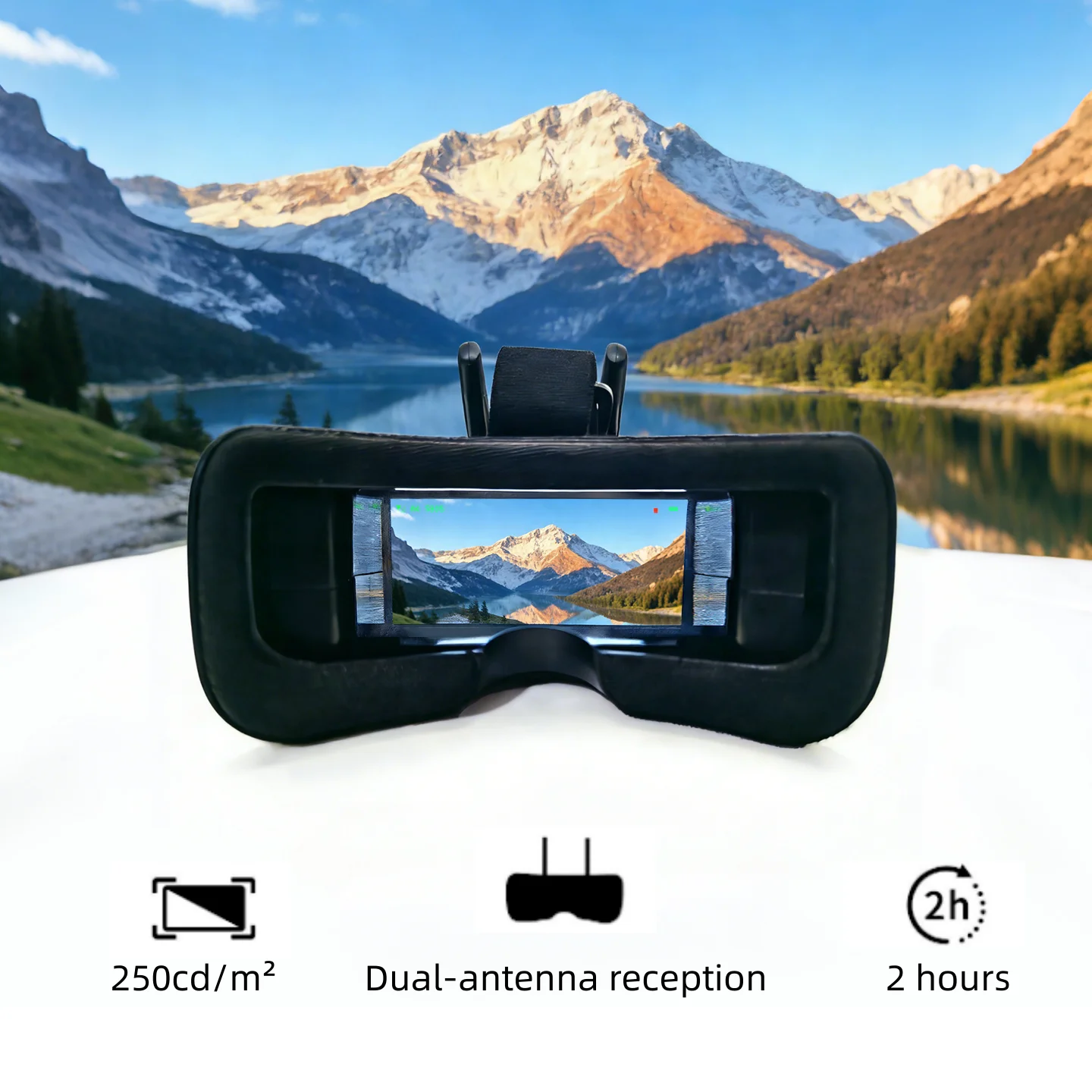SLONWAKE 5.8G FPV goggles DVR 3INCH VR 480*320px Video Headset HD Glasses Features one-key frequency search
