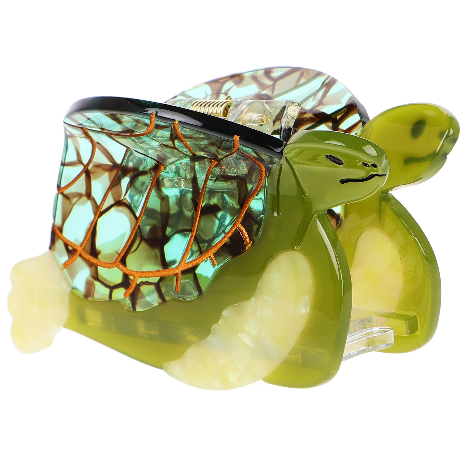 

Hair Toppers Catch The Little Turtle Funny Claw Clips Headgear Green Shell Acetate Ocean Animal Miss