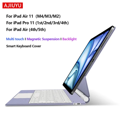 Imagen 1 del producto Teclado táctil para iPad Air de 11 pulgadas M4 M3 M2, funda para iPad Pro 11 de 4.ª, 3.ª, 2.ª y 1.ª generación, Air5, Air4, cubierta magnética tipo Magic Keyboard