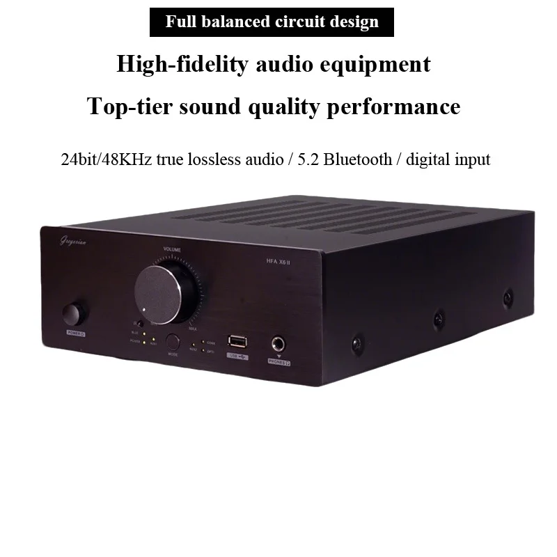 

HIFI без потерь аудио усилитель мощности 220 Вт * 2 выходная мощность Bluetooth 5.2 домашний усилитель мощности 1943/5200 транзистор 2,1 канал