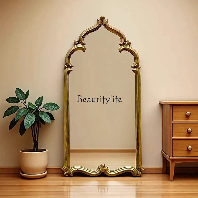 

French special-shaped full-body mirror wall-mounted retro enigma mirror