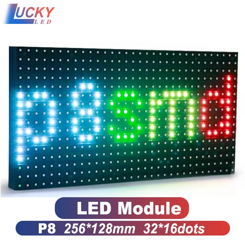 

P8 Outdoor SMD RGB Led Wall Panel 32*16 Pixels 256mmx128mm Waterproof Fullcolor Module Matrix Hub75 Port