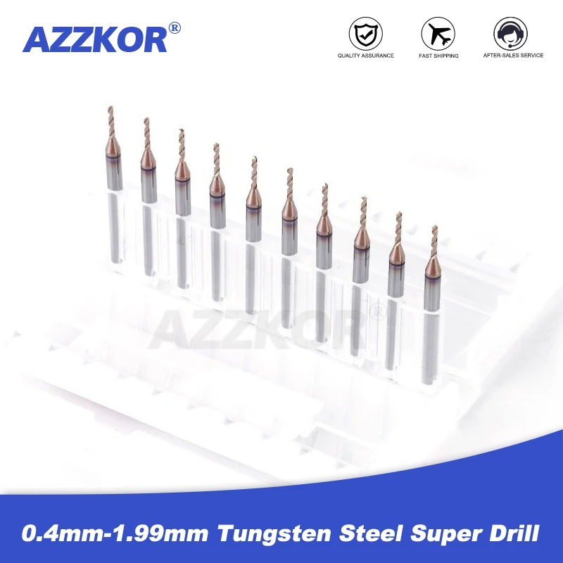 Broca de acero de tungsteno súper dura, punzonado de acero inoxidable fijo, taladro monolítico sólido con mango de 3mm para máquina de torno CNC