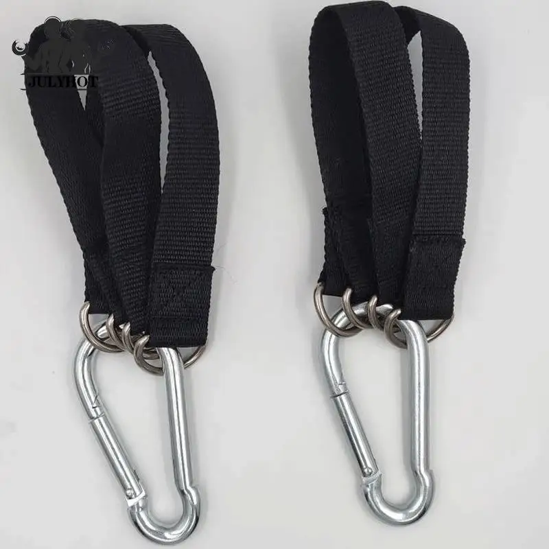 2Pcs Bearing Load Hanging Belt Strap Dumbbell Barbell Rope Handles Strap Tree Swing Strap Hook Ring Connecting Belt Fitness