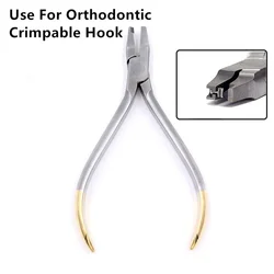 Dental Crimpable Hook Placement Plier Stainless Steel Free Hook Clamp Forceps Dental Orthodontic Pliers Instrument Dentist Tools