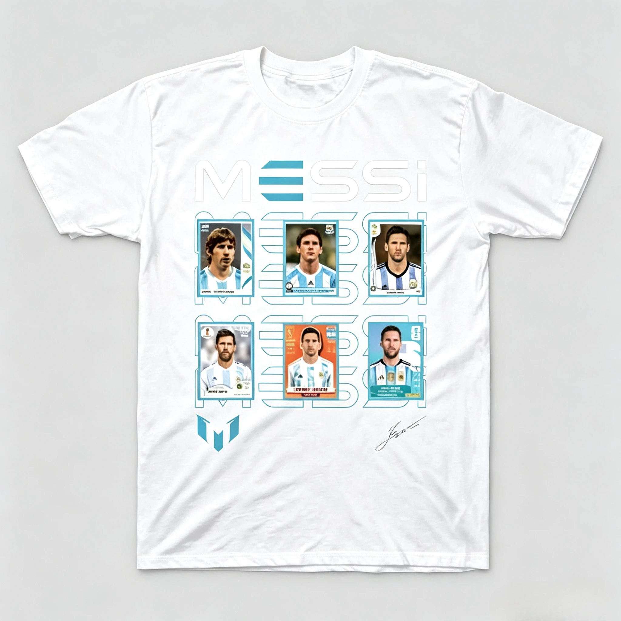 The Greatest of All Time Messi Printed Shirt, Premium Cotton Fabric, Retro Sports Design for Men Women Fans