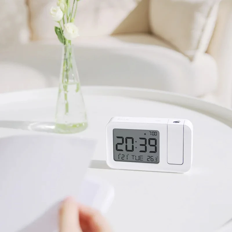 2025 Rechargeable LED Digital Projection Alarm Clock With USB Charger For Office Bedroom Bedside Desktop
