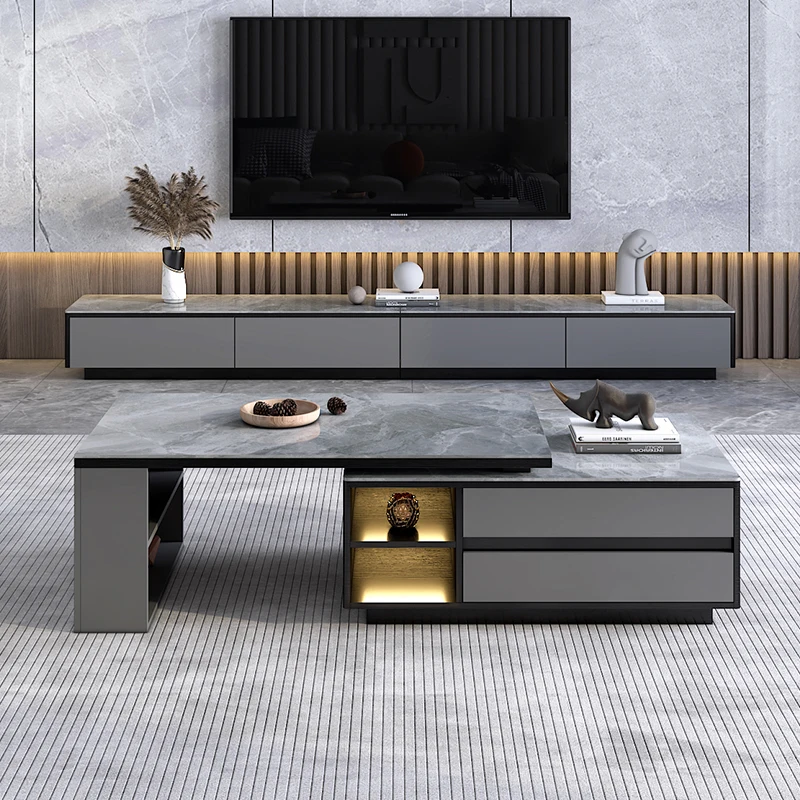 

Modern Trendy Coffee Table With Drawers Unique Rectangle Aesthetic Coffee Table Nordic Classic Table Basse De Salon Furniture
