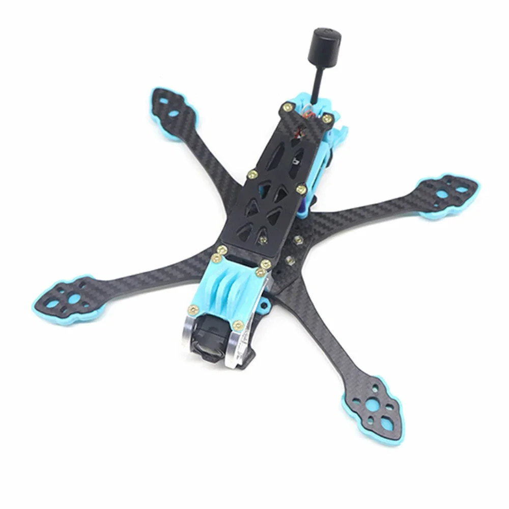 hskrc-mak5-225mm-empattement-5mm-epaisseur-de-bras-x-type-5-pouces-kit-de-cadre-support-dji-o3-unite-aerienne-pour-drone-rc-course-fpv