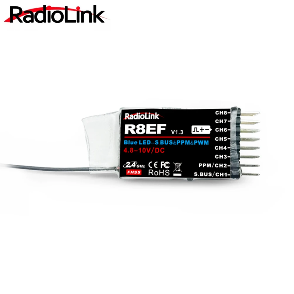 

Radiolink R8EF 2.4Ghz 8 Channels Receiver V1.5 Support S-Bus/PPM/PWM Signal for 8CH T8FB T8S Transmitter RC Car Boat Drone