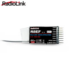 Radiolink R8EF 2.4Ghz 8 Channels Receiver V1.5 Support S-Bus/PPM/PWM Signal for 8CH T8FB T8S Transmitter RC Car Boat Drone