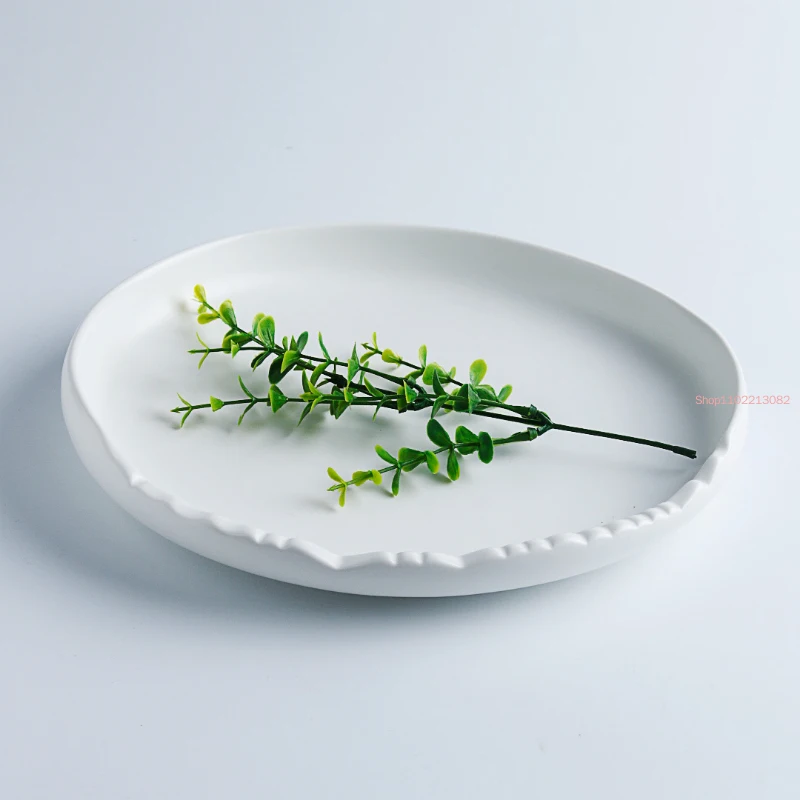 Special-shaped Irregular Notch Western Food Plate Artistic Conception Cold Plate Characteristic Tooth Shape Tableware