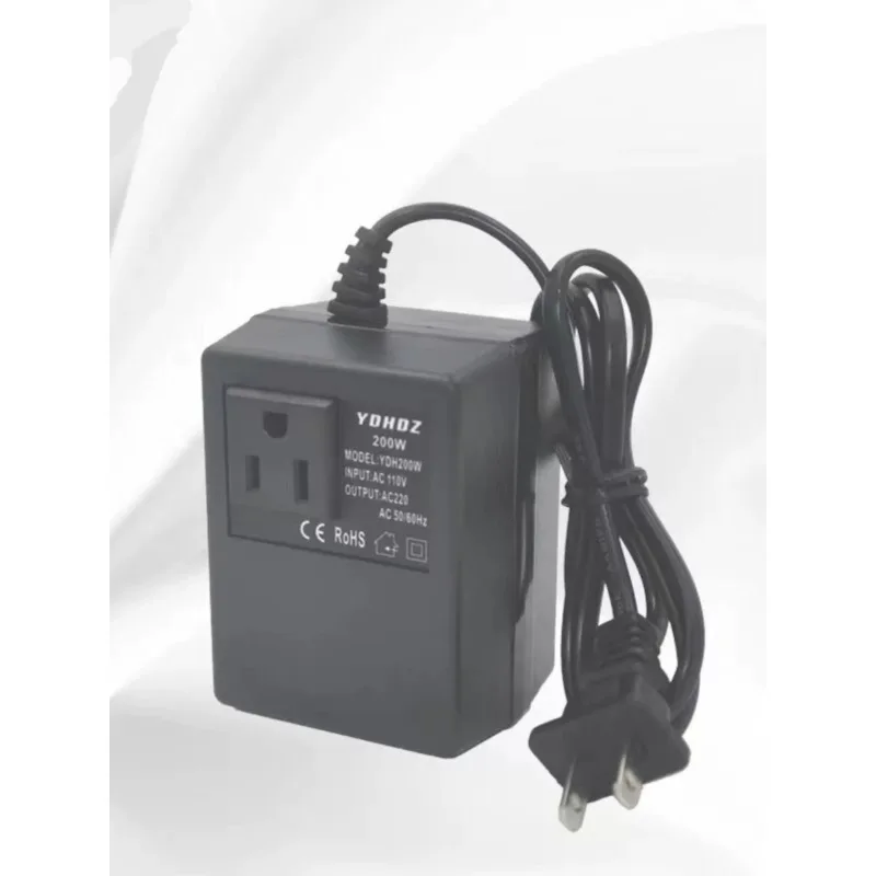 Single Phase Travel EU Plug Voltage Transformer Converter 200W Voltage Converter Transformer AC 220V to 110V