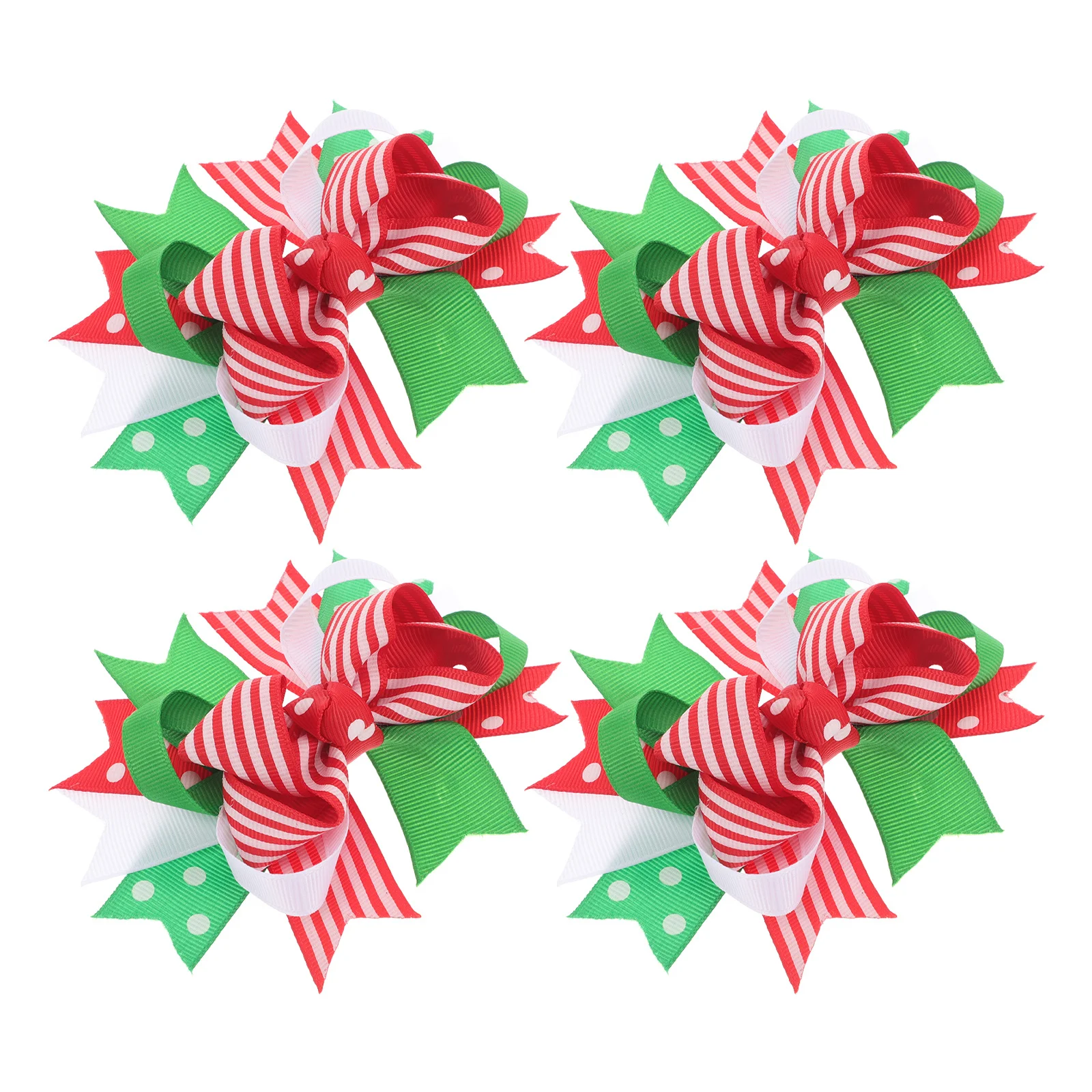 

4 шт., рождественские заколки, аксессуары с бантом в корейском стиле для праздничной вечеринки, рождественские заколки для волос, праздничный декор для волос