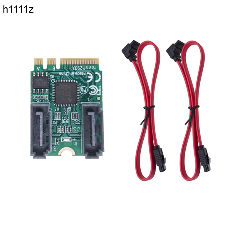 

Карта расширения M2 A+E Key to Dual Port SATA3.0 PCle 3.0 KEY A+E WIFI M.2 to SATA for NGFF 2230 SSD Карты адаптеров для ПК Компьютер